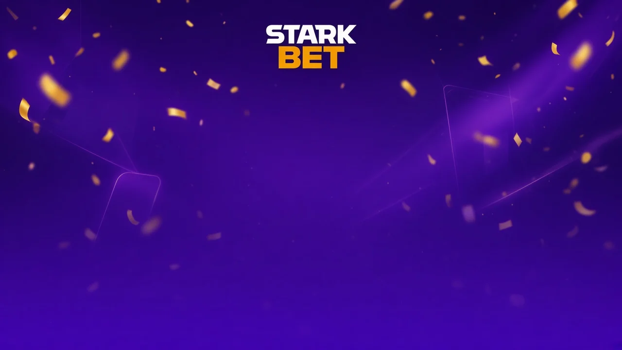 StarkBet purple and gold brand atmosphere banner